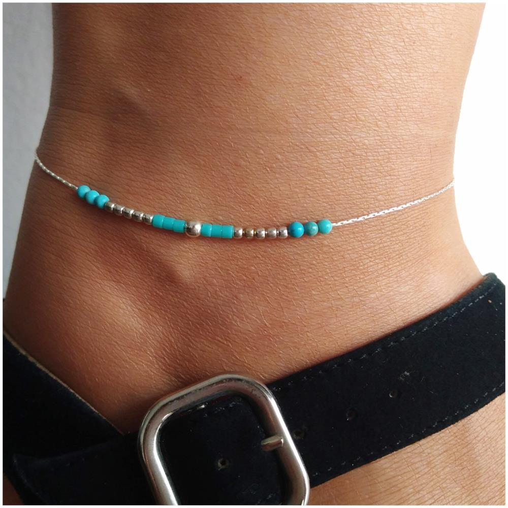 Cavigliera Euro Chain 'BITCH' - Gioiello Sexy Con Chiusura A Granchio - Argento Placcato